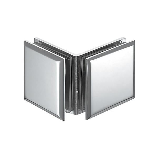 Hafele Cam Tutucu, Cam/Cam,90°,Parlak Krom