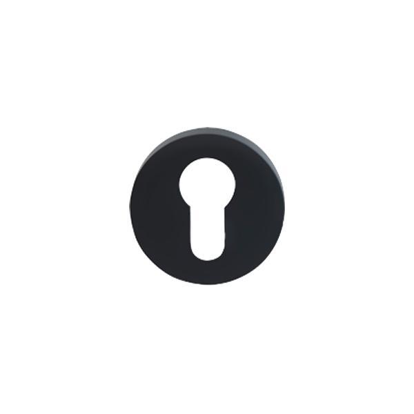Hafele Yuvarlak Barelli Kapı Kolu Rozeti, Mat Siyah Renk