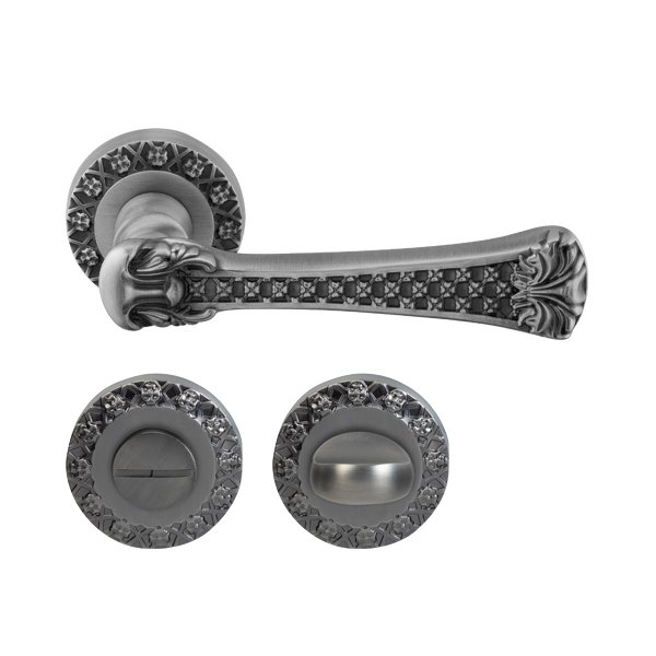 Hafele Kapı Kolu Seti Sara WC Antik Gümüş