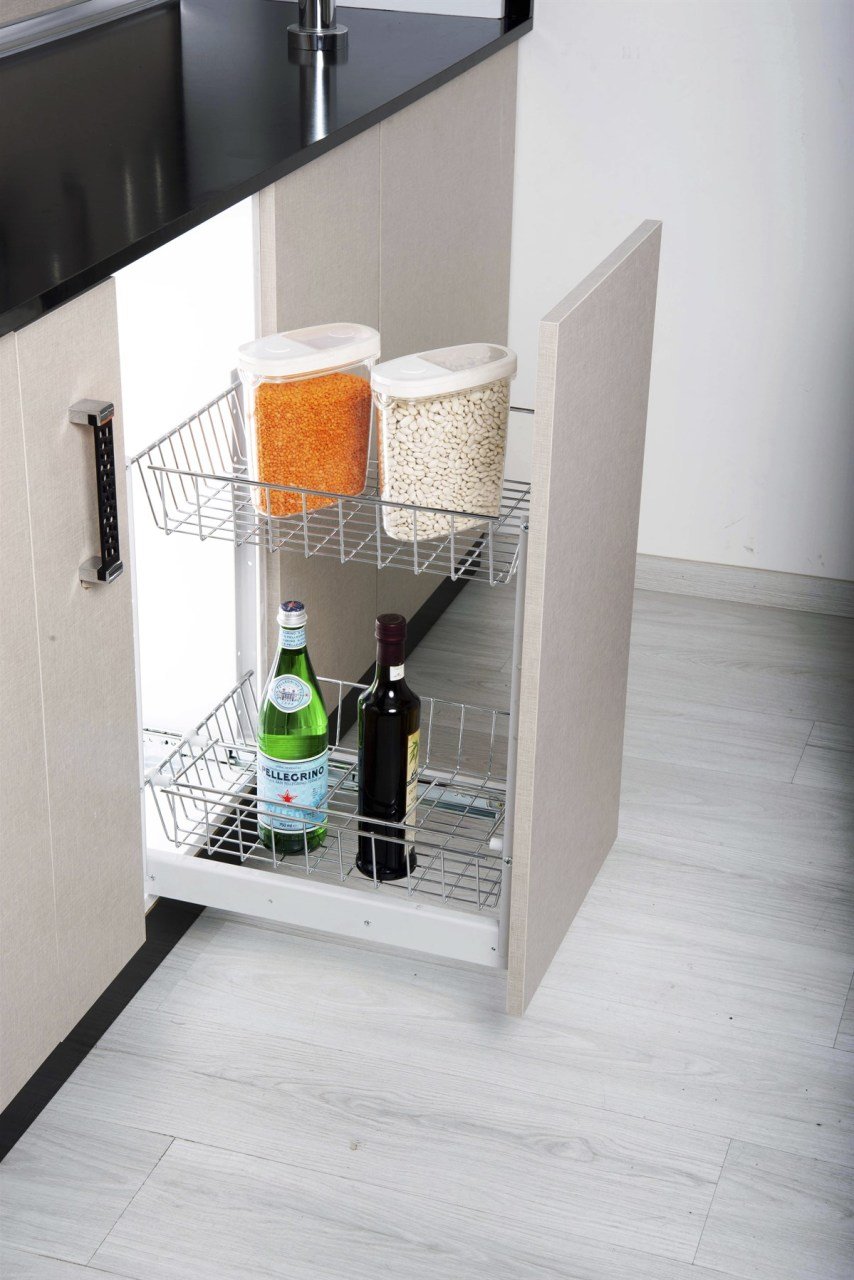 Oscar Tezgah Altı 3 Sepetli Şişelikli Blum Raylı Ünite, Modül 400