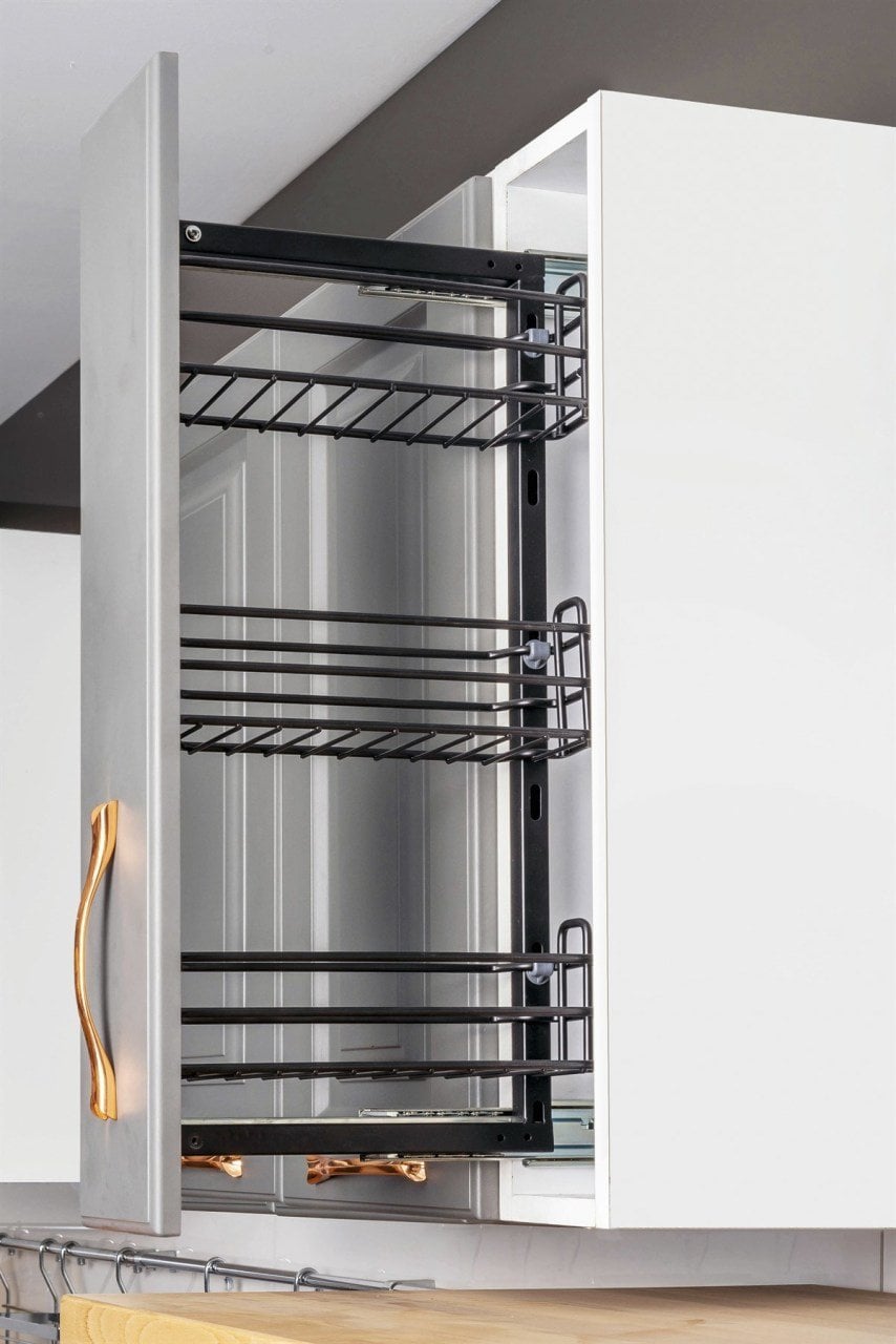 Oscar 3 Sepetli Mini Antrasit Şişelik, Modül 150