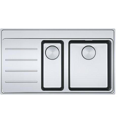 Franke Çelik Eviye Mythos MYX 251-86 1,5 Gözlü Tezgah Üstü ve Tezgaha Sıfır Sol Damlalık