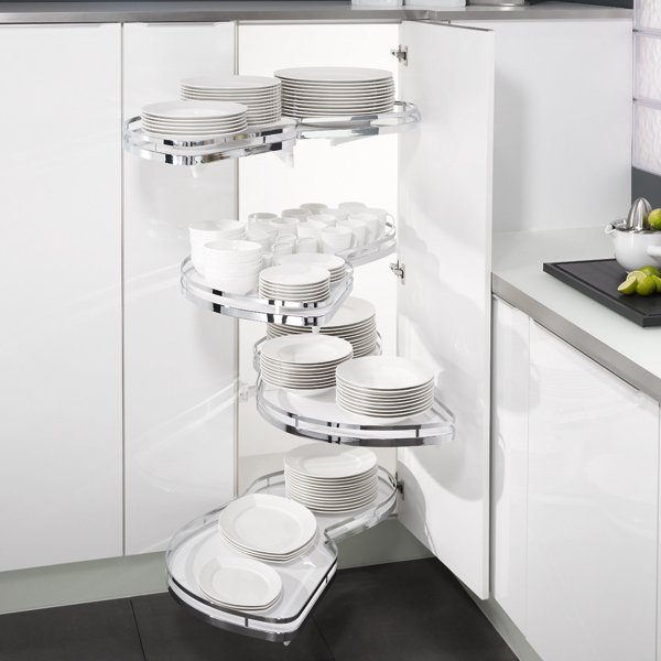 Hafele Lemans II Köşe Kiler Set Krom Sol 45/125cm