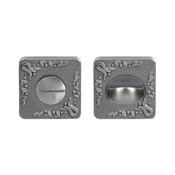 Hafele Wc Kare Kapı Kolu Rozet, Antik Gümüş Renk