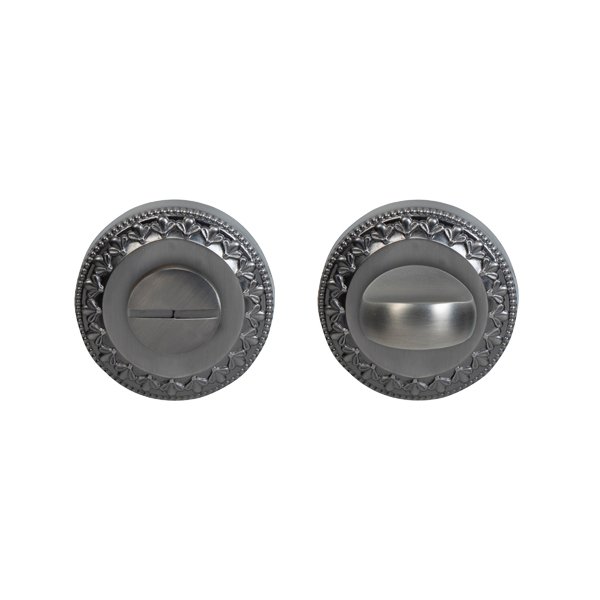 Hafele Wc Yuvarlak Kapı Kolu Rozet, Antik Gümüş Renk