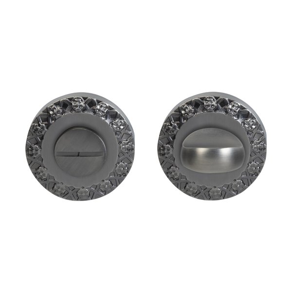 Hafele Wc Yuvarlak Kapı Kolu Rozet, Antik Gümüş Renk