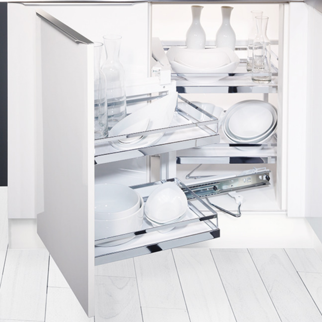 Hafele Magic Corner Set Arena Classic Gümüş Gri Sağ