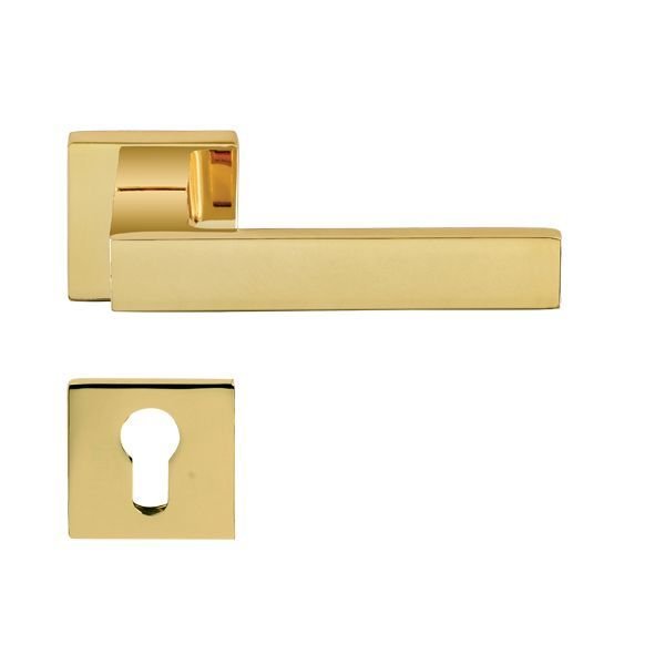 Hafele Kapı Kolu Seti Pera Oda Kapı Kolu Parlak Altın