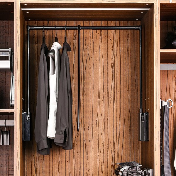 Hafele Gardırop Asansörü Dress Line 550-800mm 10 Kg Antrasit Renk