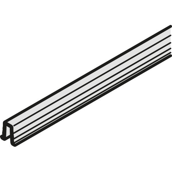 Hafele Slıdo F-Li21 Tekli Alt Kılavuz Ray Plastik 2500Mm