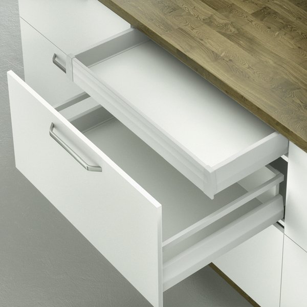 Hafele İç Çekmece Seti 60'lık Modül İçin Bordürsüz 40'lık Vidalı Gri