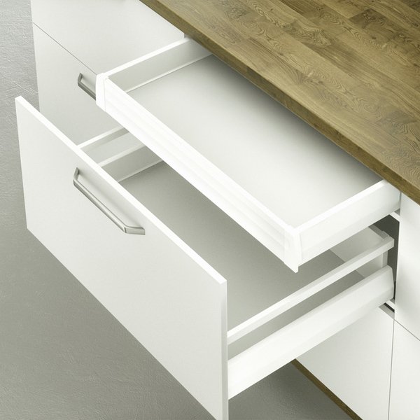 Hafele İç Çekmece Seti 60'lık Modül İçin Bordürsüz 40'lık Vidalı Beyaz