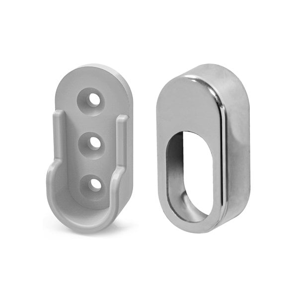 Hafele Askı Borusu Flanşı Oval Parlak Krom Plastik 25Mm