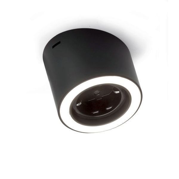 Hafele Ring Aydınlatmalı Priz Siyah