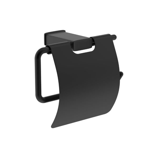 Hafele Tuvalet Kağıtlığı Plato Kapaklı Duvara Monte Mat Siyah Renk