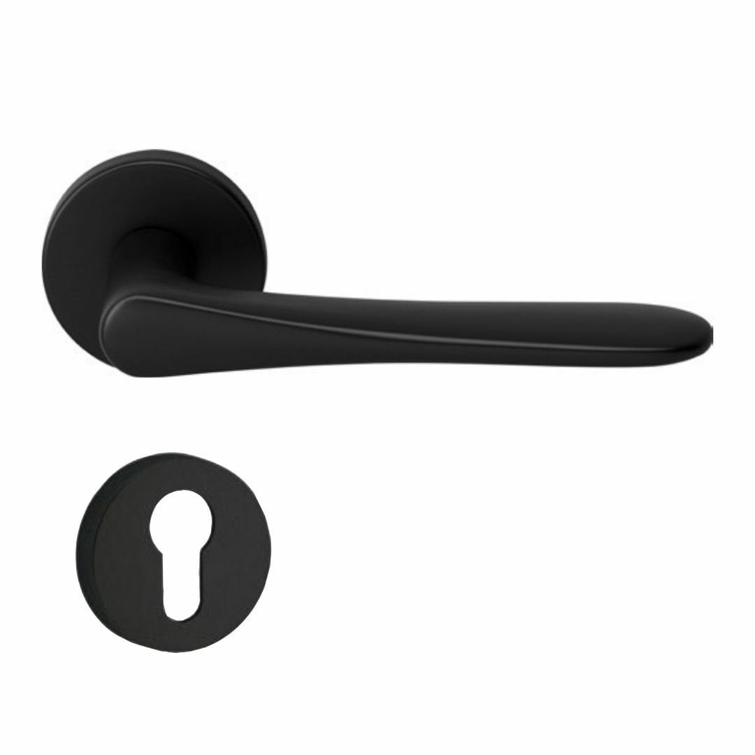 Hafele Kapı Kolu Seti Yana Barelli (Pc) Mat Siyah