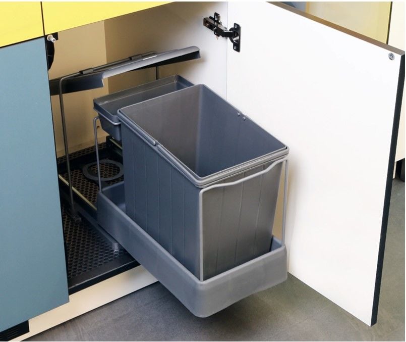 Hafele BINDROP Otomatik Açma Kollu Çöp Kutusu İç Hacim 16+1 lt