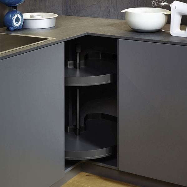 Hafele Köşe Kiler Sistemi Kesseböhmer Revo 90° Arena Pure 900mm Antrasit