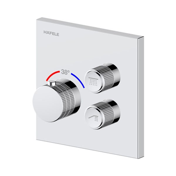 Hafele MASTERMIX 2F Termostatik Ankastre Banyo Bataryası İki Fonksiyonlu Parlak Krom