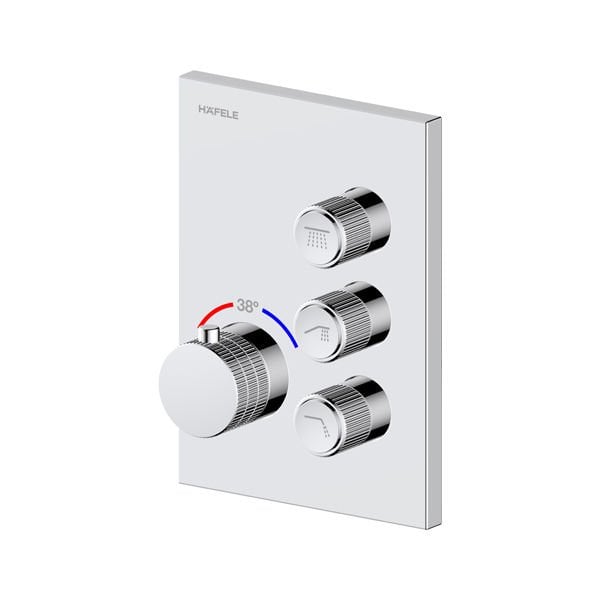Hafele MASTERMIX 3F Termostatik Ankastre Banyo Bataryası Üç Fonksiyonlu Parlak Krom