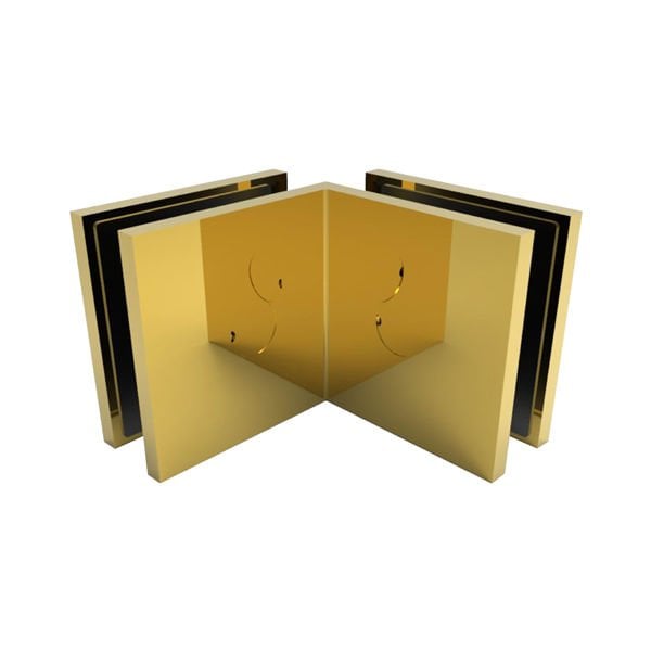 Hafele FORTIUS 03 Cam Tutucu C/C 90° Parlak Altın