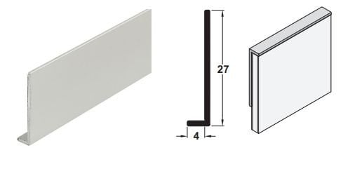 Hafele ALUSPLASH L Kenar Profili 3050mm Antrasit