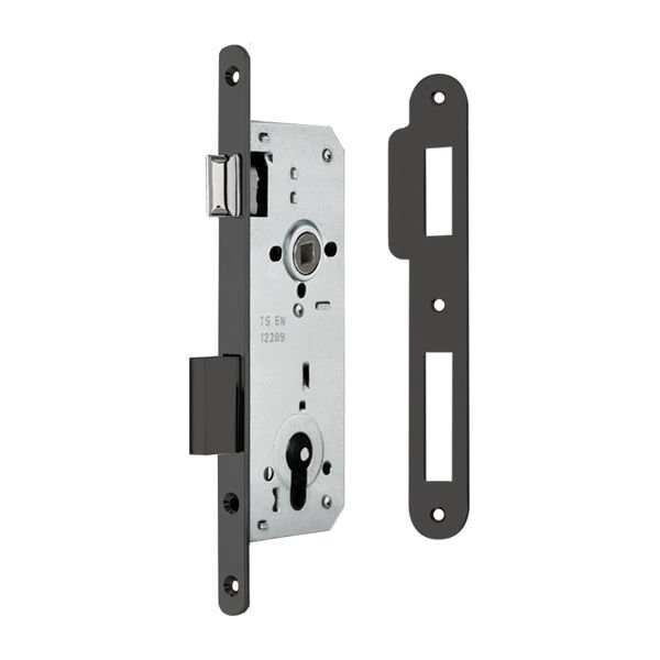 Hafele H40.04 Gömme Kilit Barelli Tip (PC) Mat Siyah 40/23Mm