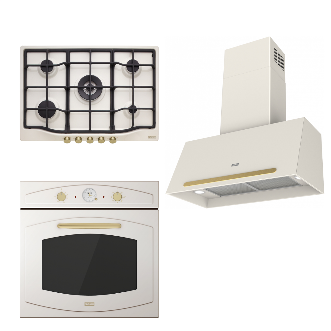 Franke Classicline Üçlü Ankastre Set Krem