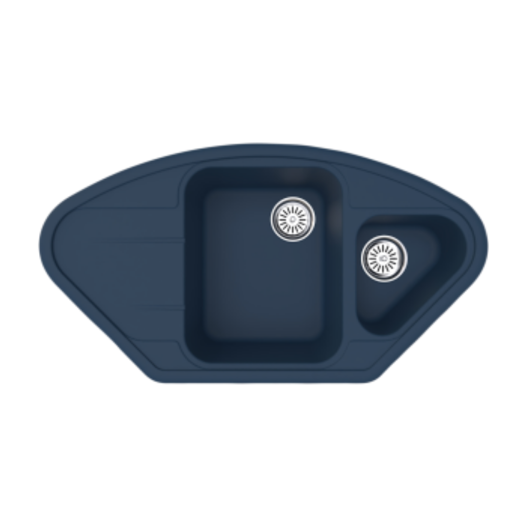 Vantole Granit Köşe Eviye 1,5 Gözlü Antrasit