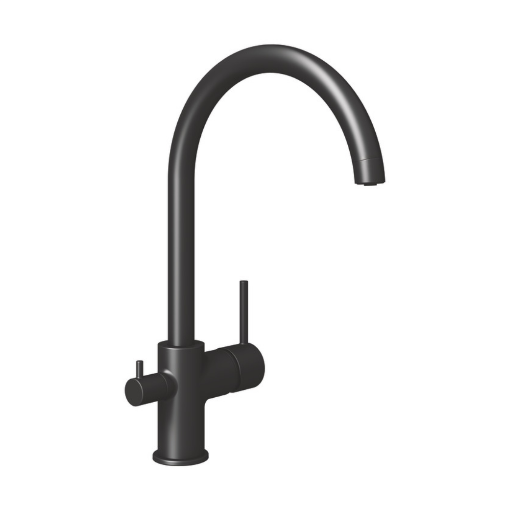 Hafele Spark Arıtmalı Evye Bataryası Spiralsiz Mat Siyah