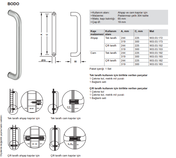 Hafele Çekme Kol Bağlantı Elemanı Steven Plus Çift Taraflı Ahşap