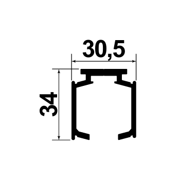 Hafele S-LINE Üst Taşıyıcı Ray 2m