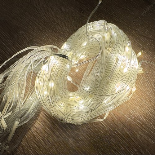 2x2 Perde 192 LED Sarı Işık - 8 Fonksiyonlu 