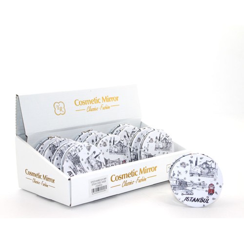 Taşlı İstanbul Tasarımı El Aynası İnce Model 23