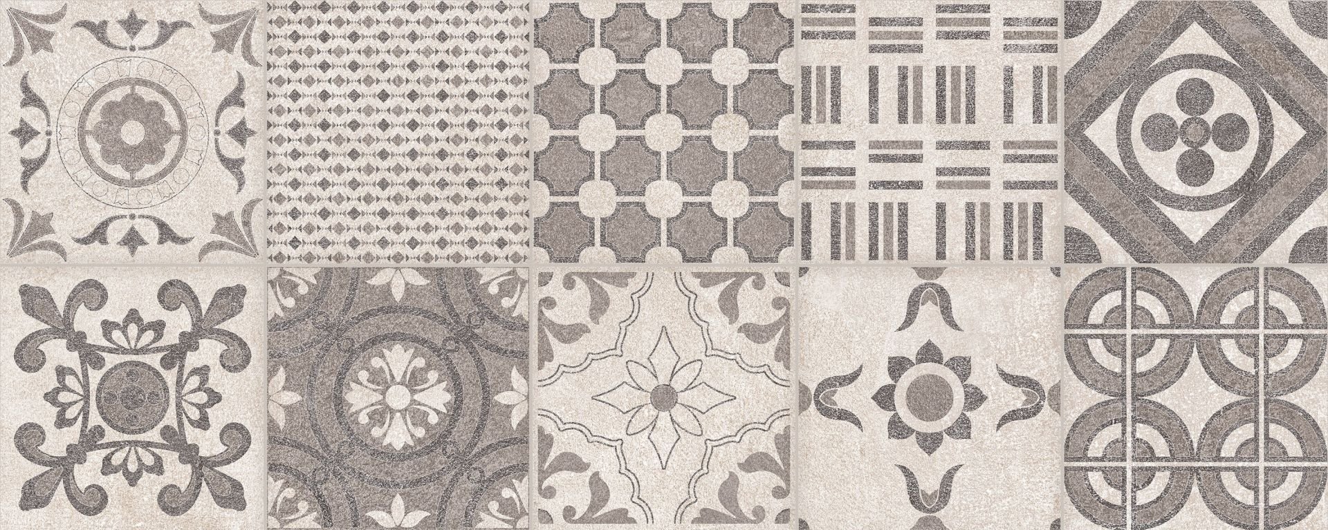 200X500 GENESIS PATCHWORK TAUPE