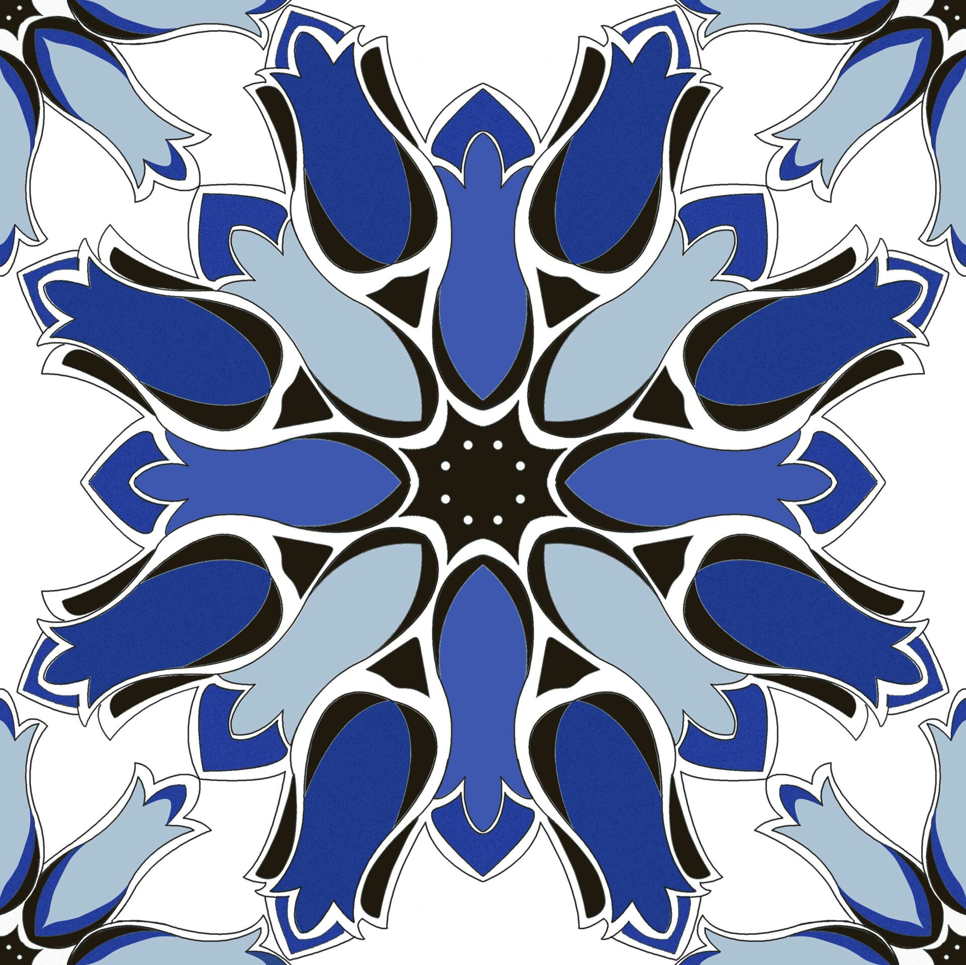 200X200 SILKWAY MAT MAVI K:10