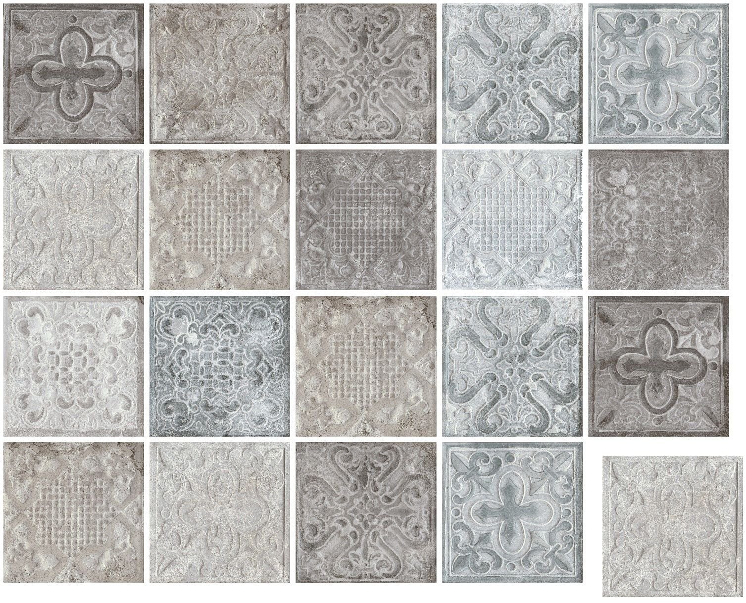 200X200 ZEUGMA GRI MIX DEKOR FON-A