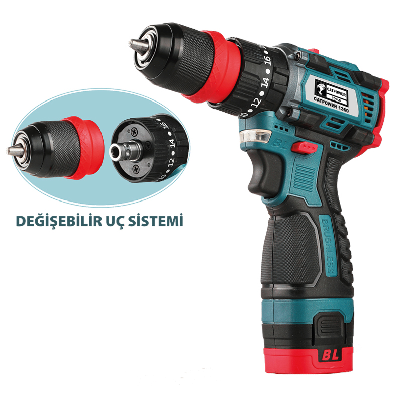 KÖMÜRSÜZ DARBELİ AKÜLÜ VİDALAMA 16V Lİ-İON 2.0Ah