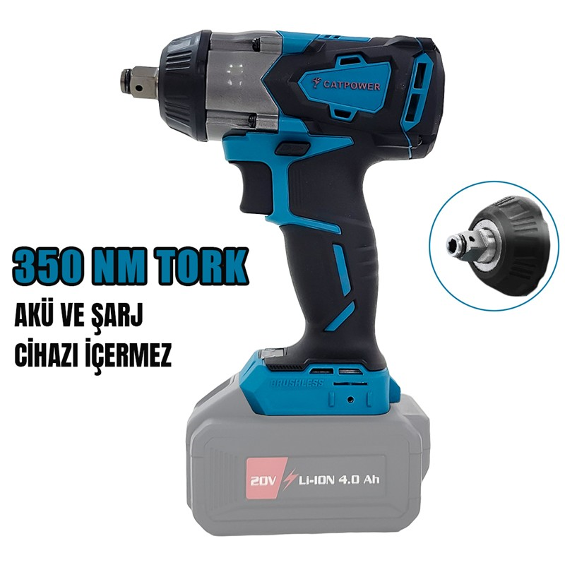 KÖMÜRSÜZ AKÜLÜ SOMUN SIKMA VE TORKLU VİDALAMA 1/2''  20V 2.0Ah /4.0Ah