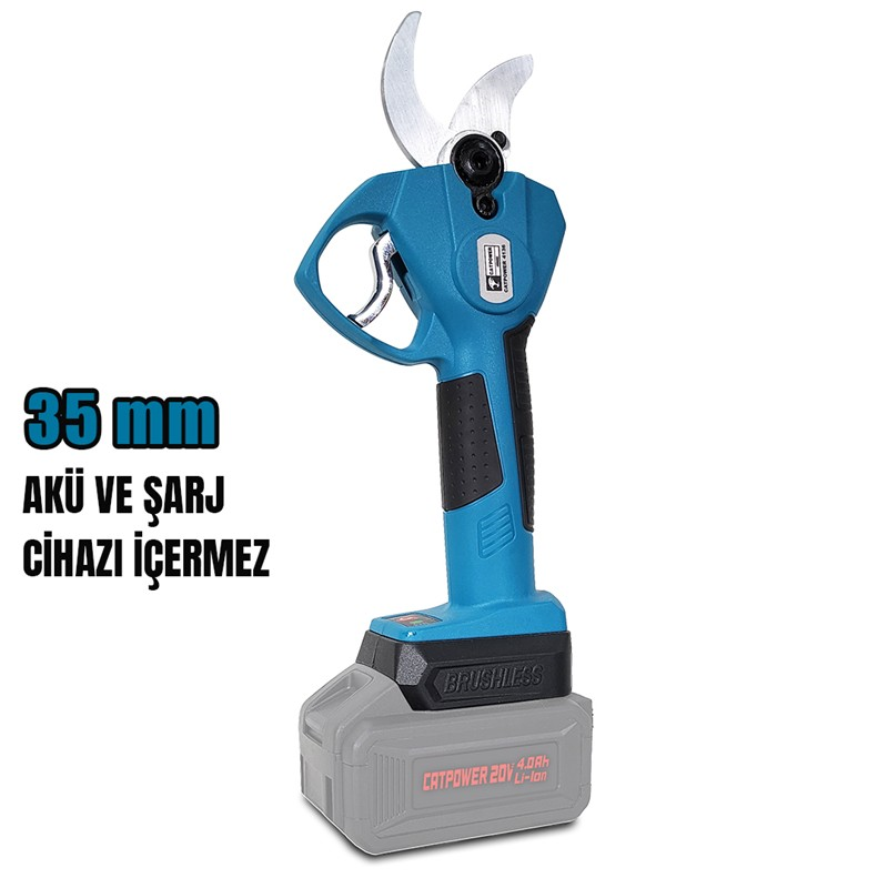 KÖMÜRSÜZ AKÜLÜ BAĞ MAKASI 35MM  (MAKİNA)  20V Lİ-İON