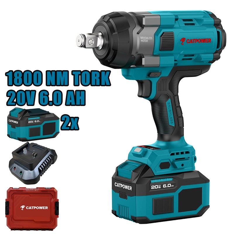 KÖMÜRSÜZ AKÜLÜ SOMUN SIKMA 3/4'' 1800NM Lİ-İON 20V 6.0Ah