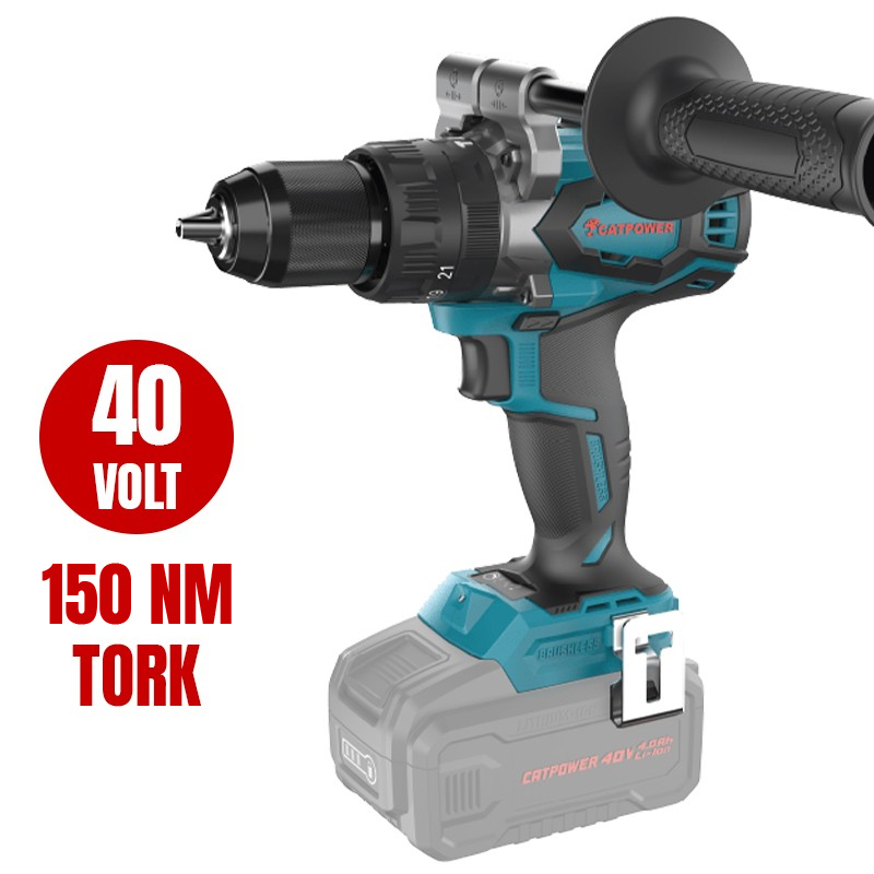 KÖMÜRSÜZ AKÜLÜ DARBELİ VİDALAMA Lİ-İON 40V 150NM