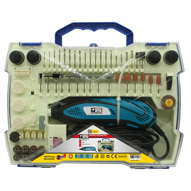 GRAVÜR TAŞLAMA 135W SET 190 PARÇA