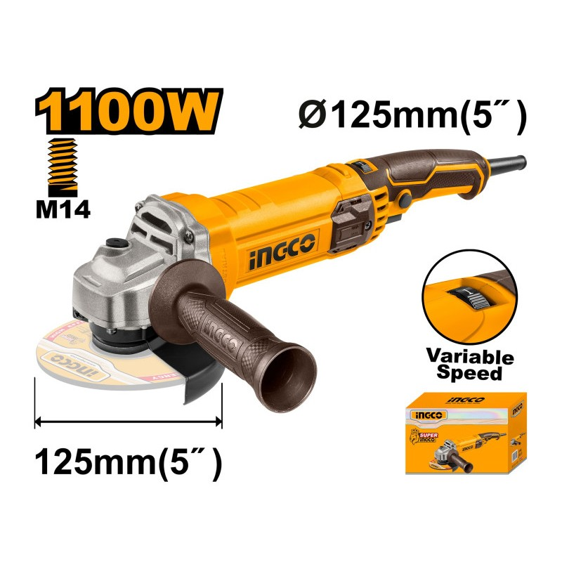 Avuç Taşlama 125 MM 1100 Watt Devir Ayarlı