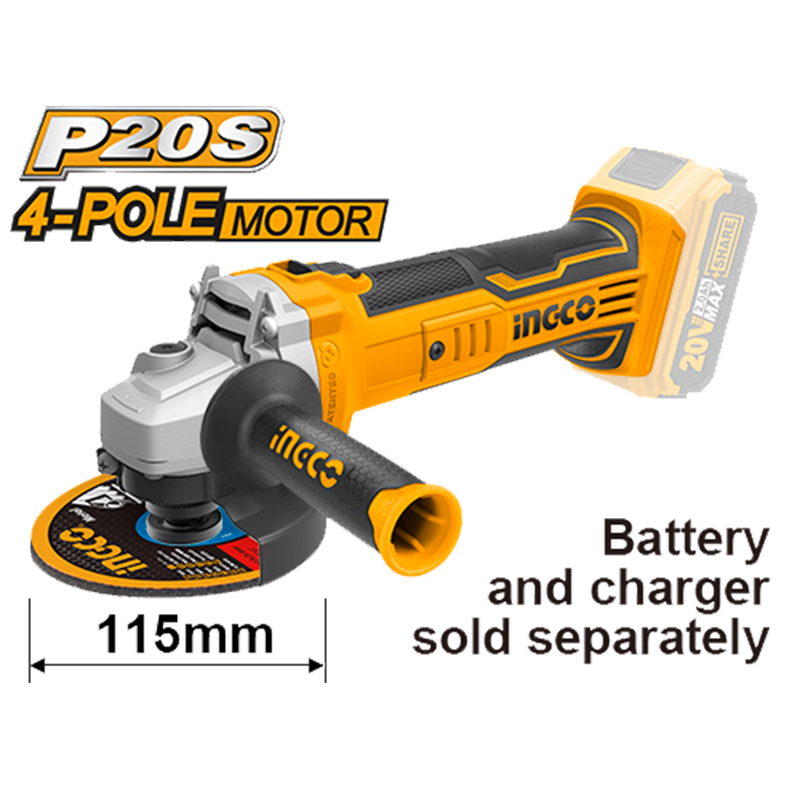 Li-ion Akülü Avuç Taşlama 115 MM 20V 2.0Ah