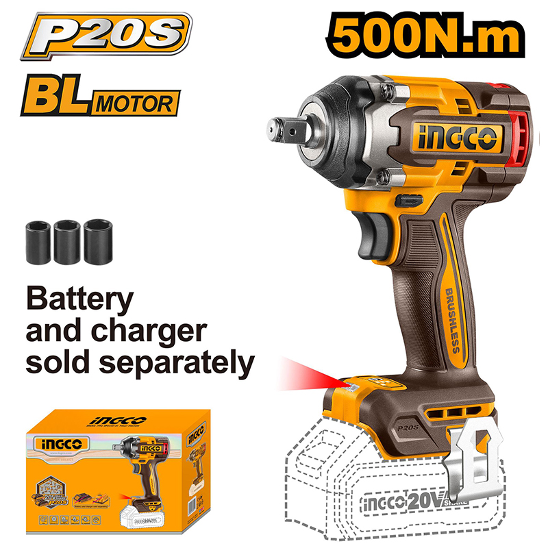 Li-ion Akülü Somun Sıkma 1/2" 20V 2.0Ah