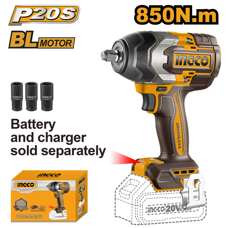 Li-ion Akülü Somun Sıkma 1/2" 20V 4.0Ah