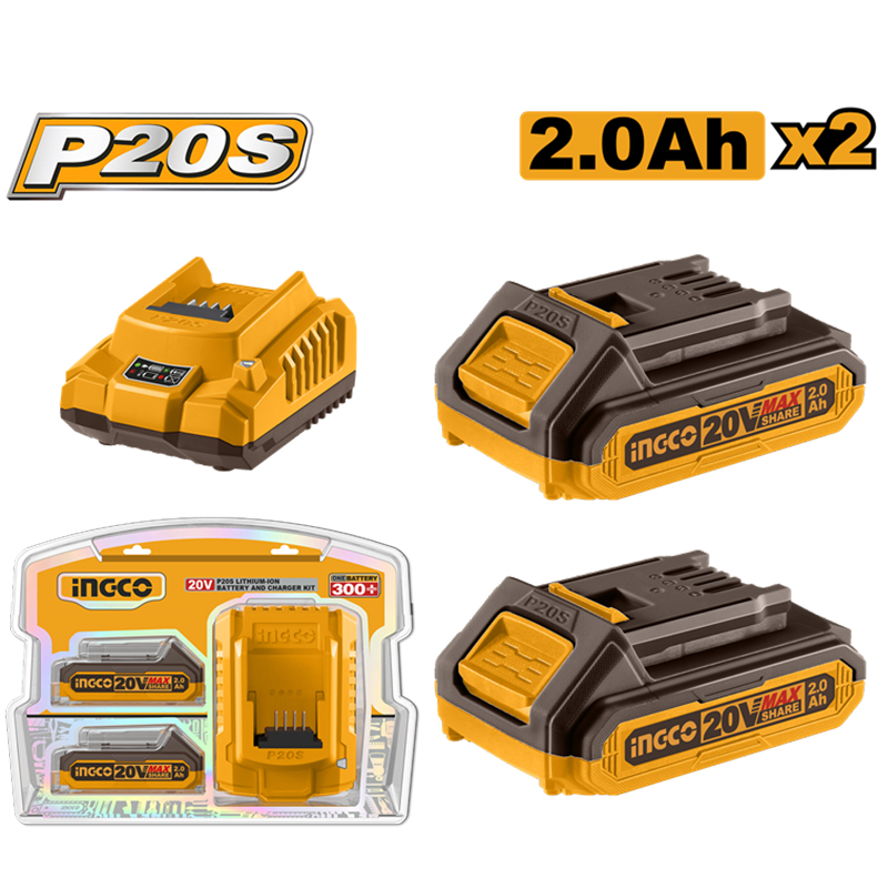 Li-ion Akü ve Şarj Cihazı Seti 20V 2.0Ah