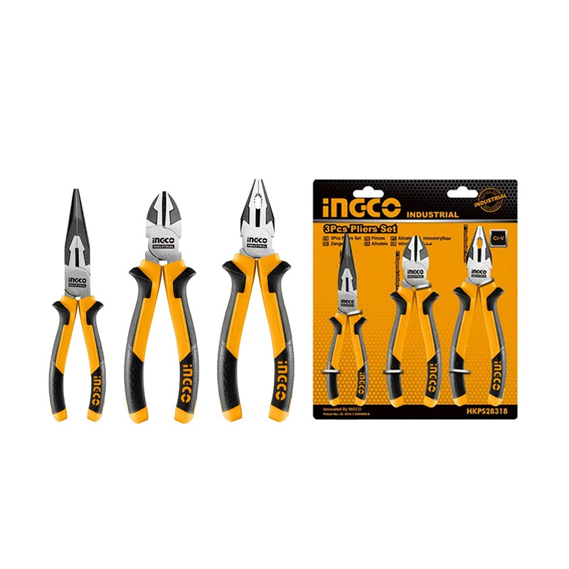 Endüstriyel 3'lü Set Pense, Yan Keski, Kargaburun Pense
