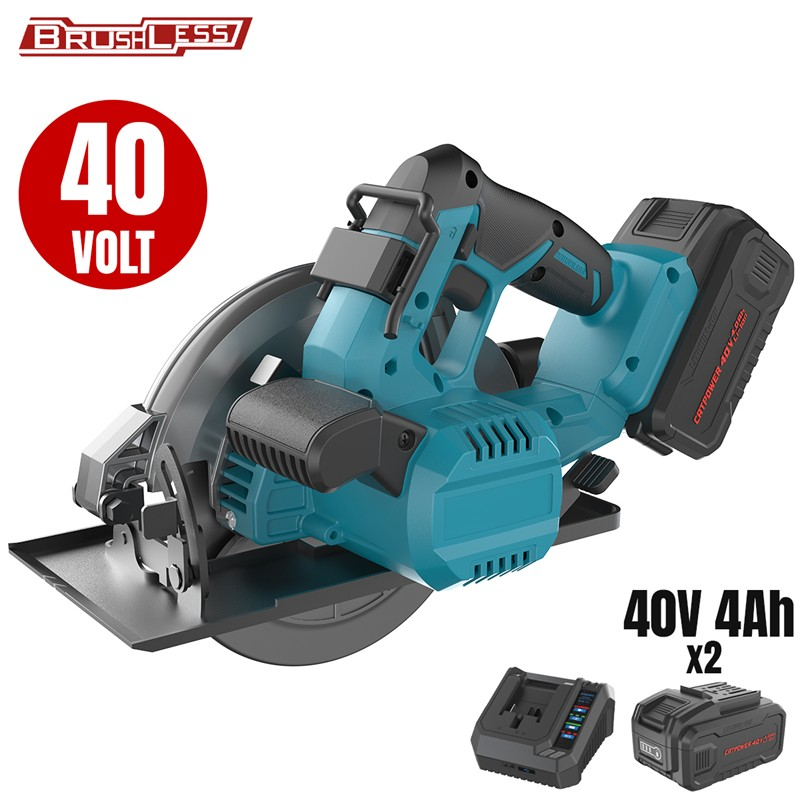 KÖMÜRSÜZ AKÜLÜ SUNTA KESME 185 MM Lİ-İON 40V +( 4.0 ah AKÜ 2 ADET)+(Hızlı Şarj Cihazı)